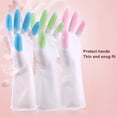 thumbnail image 2 of Guantes Impermeables De Goma Para Lavar Platos De Cocina Guantes De Limpieza De Baño Reutilizables De Color De Contraste Moyic HA014547-00, 2 of 7