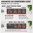 thumbnail image 6 of 1000 Days Countdown-up Timer with Remote, Days Countdown Clock for Retirement Wedding Events Size 13.4 x 3.7 in. Wall Mount, 6 of 8