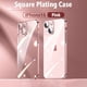 thumbnail image 2 of Funda Cuadrada De Lujo Galvanizada Transparente Para iPhone 15 14 13 12 11 Pro Max De Protección De La Lente, 2 of 4
