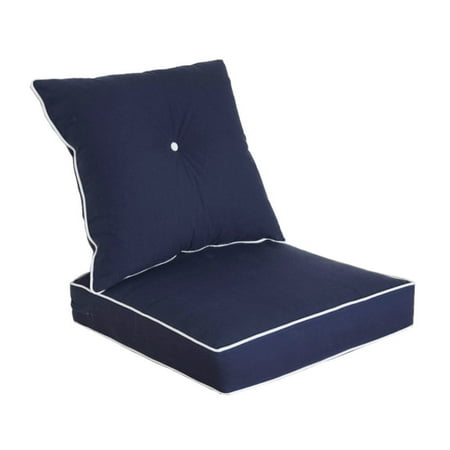 bossima indoor outdoor navy blue deep seat chair cushion set