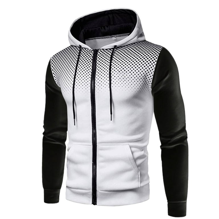 Leey-world Men's Full Zip Hoodie