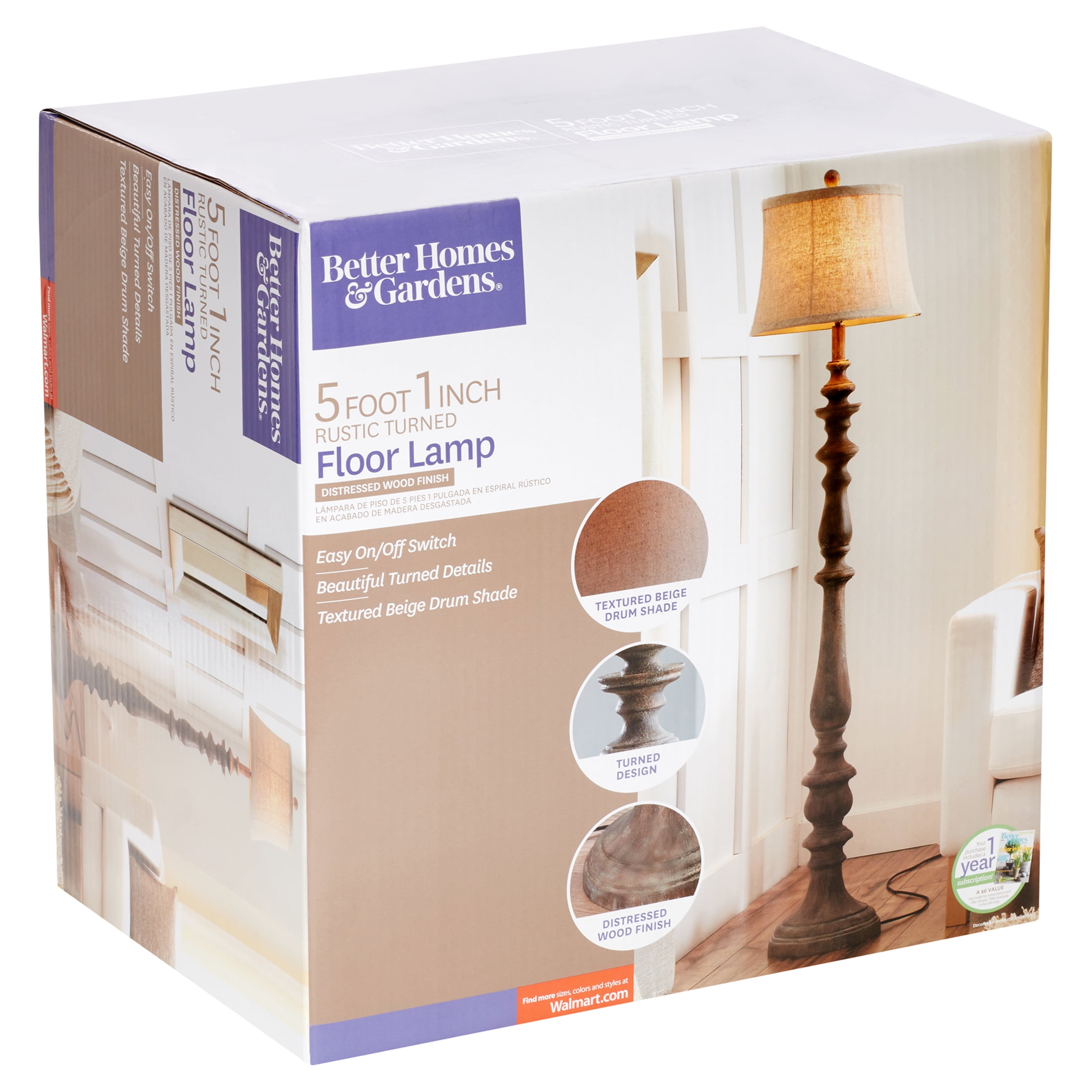 Better Homes and Gardens Rustic Floor Lamp