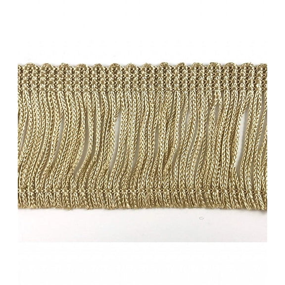 Trimplace Beige 2" Rayon Chainette Fringe - 9 Yards
