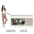 thumbnail image 4 of Mueble de Cocina Para Tarja 150 cm 2 Puertas y 2 Cajones Con Tablero Blanco Crema Agata Madesa, 4 of 5