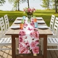 thumbnail image 4 of Table Runners 72 Inches Long Dress Scarves, Pink Roses Farmhouse Kitchen/Dining Table Runner, Coffee Tablerunners, Spring Floral Elegant Pastoral Butterfly 14x72 Inch, 4 of 9