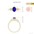 thumbnail image 4 of Angara Natural 0.8 Ct. Tanzanite with Diamond Vintage Inspired Ring in 14K Yellow Gold for Women (Ring Size: 10), 4 of 9