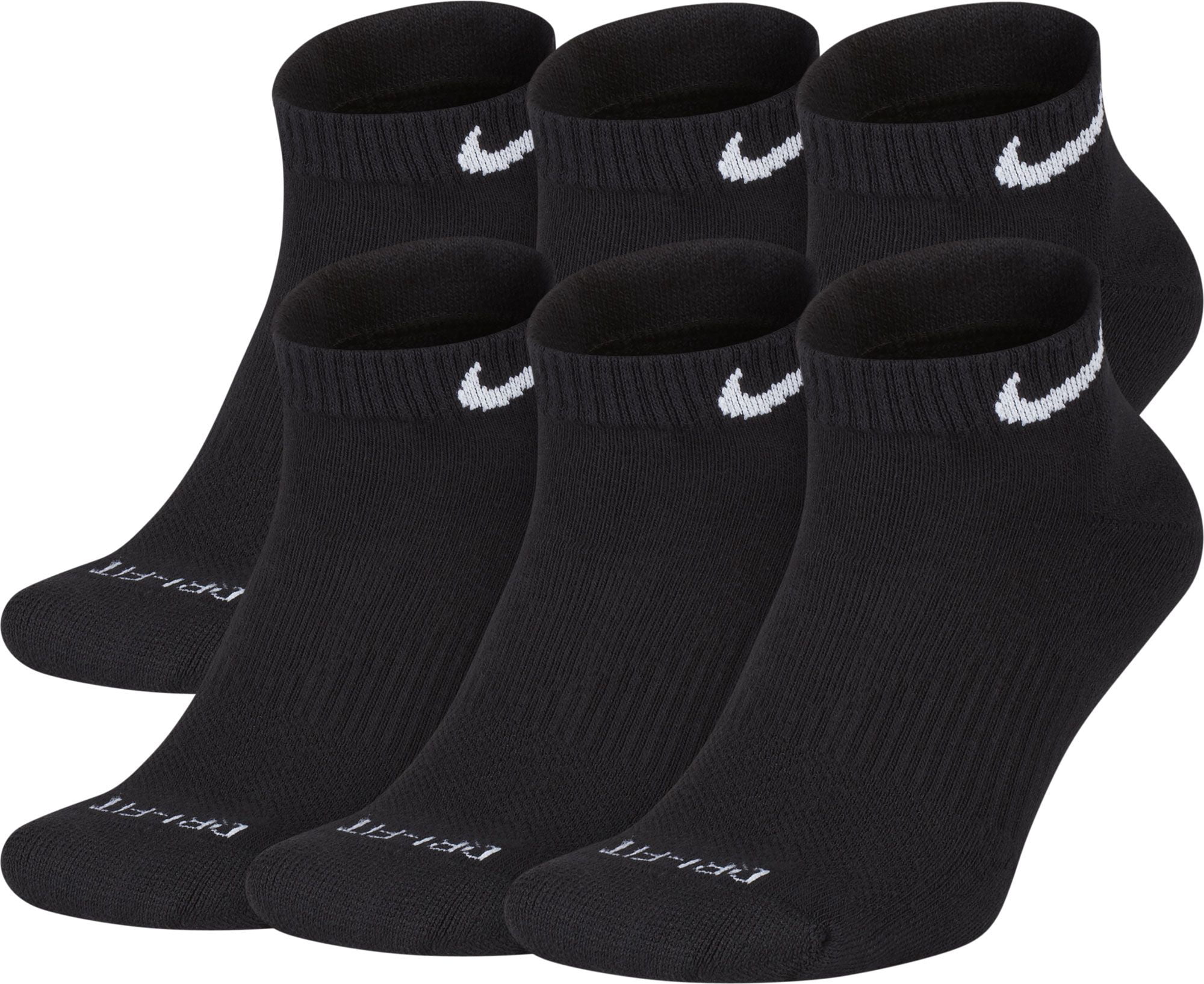 Nike Dri-FIT Everyday Plus Cushion Training Low Socks 6 Pack - Walmart.com