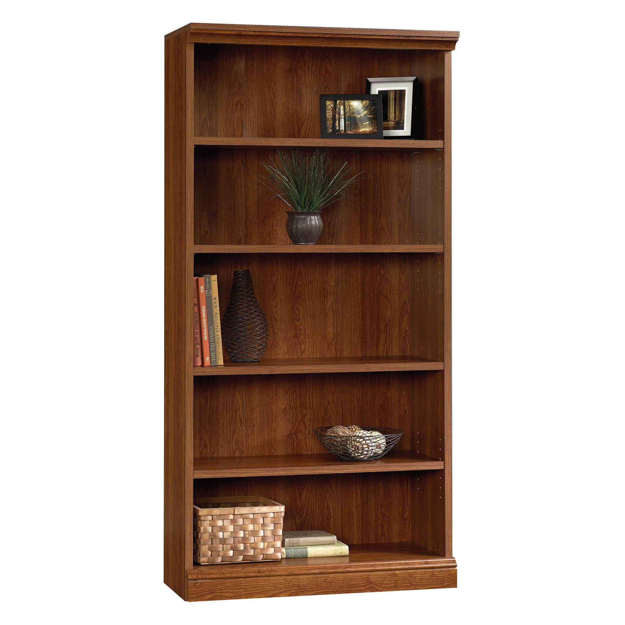 sauder planked cherry bookcase