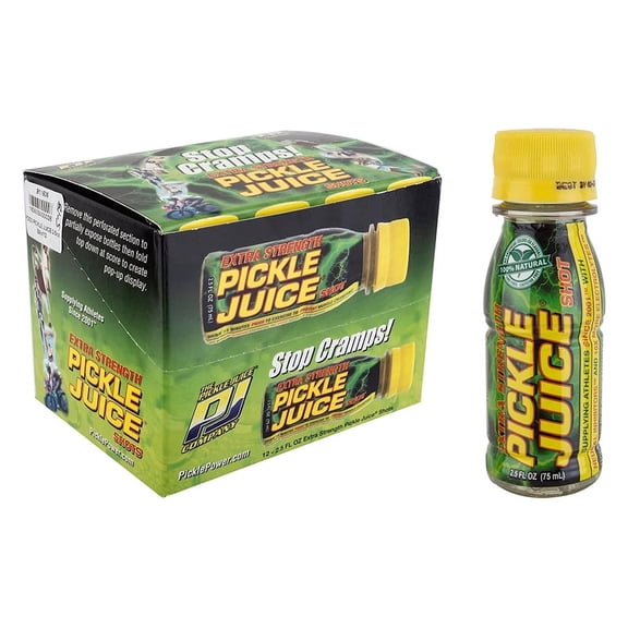 Pickle Juice Muscle Cramp Relief Shots, Clinically Proven, Extra Strength, 12 Pack 2.5 oz
