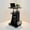 Black, variant on Demi Bonn Adjustable Mobile Standing Desk Cart with Tilt Desktop and Cabinet for Laptops, Books, Tablets, and Art, Black