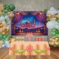 thumbnail image 3 of Ramadan Kare Photo Backdrop Purple Curtain Mosque Lantern ration Party Background Home Studio Photography Props, 3 of 8