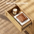 thumbnail image 5 of Biemlerfn Nightstand with Charging Station, 3 Drawers Bedside Table, Rattan End Table, Farmhouse Side Table for Bedroom, Living Room, Natural Wood, 5 of 12