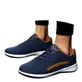 thumbnail image 3 of Mens Shoes,Men Heel Running Shoes Soft Sole Round Toe Breathable Western Fashion Athletic Footwear for Everyday Wear,Shoes for Men,Dark Blue,10.5, 3 of 9