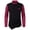 Black, variant on Men's Long Sleeve Dress Shirt Retro Slim Fit Asymmetric Button Stand Blouses Irregular Hem Business Golf Tops