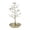 Cyan, variant on Jewelry Display Necklace Earring Organizer Holder Metal Birds Tree Stand with Tray Antique Bracelet Rings Rack Tower Decoration for Women Girl (11.8 Inch Gold 1PC)