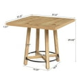thumbnail image 2 of Tribesigns 31.5-Inch Square Dining Table, Farmhouse Small KitchenTable For Dining Room, 2 of 7
