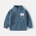thumbnail image 3 of Eashery Boys' Winter Jacket Full Zip Hoodie Jacket Long Sleeve Cotton Pullover Tops Toddler Jacket (Blue,18-24 Months), 3 of 5