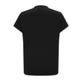 thumbnail image 7 of Craaazy Women's Relaxed Fit Crew Neck Blouse, Solid Color Short Sleeve Pleated Top, Loose Comfy Casual Tee for Spring & Summer Gifts, 7 of 7