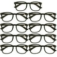 thumbnail image 1 of 9 Packs Mens Womens Oval Round Frame Reading Glasses Blue Light Blocking Readers +0.75, 1 of 5