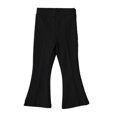 thumbnail image 4 of Godderr Girls Spring Autumn Bell Bottom for Kids Baby 1- 10Y Solid Color Flare Leggings Bootcut Pants Toddler Flare Pants Cross High Waisted Flare Pants, 4 of 7