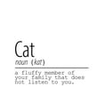 thumbnail image 3 of Allen, Kimberly 12x14 Black Modern Framed Museum Art Print Titled - Cat Noun, 3 of 5