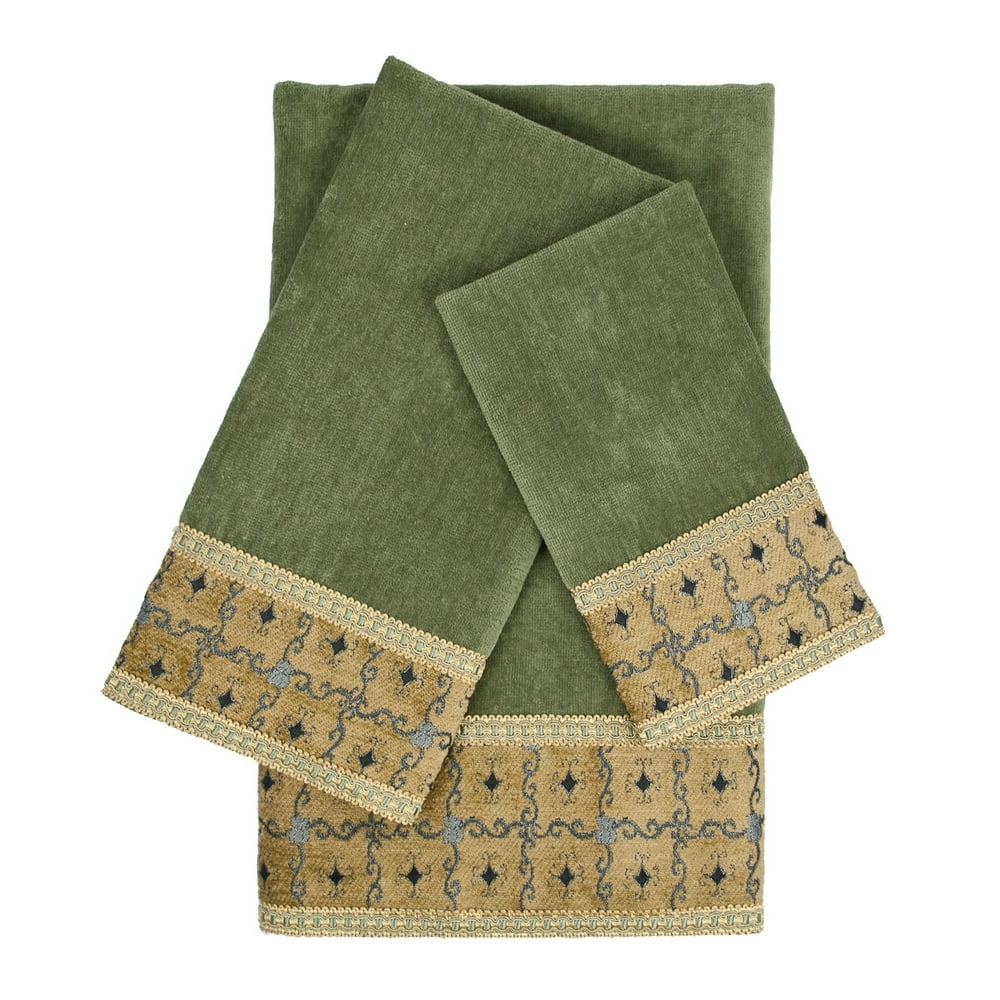 Sherry Kline Gateway Sage 3piece Embellished Towel Set