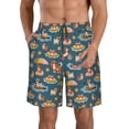 thumbnail image 1 of Balery Beach Dog Traje de Baño Estilo Hawaiano para Hombre, Shorts de Secado Rápido con Bolsillos-Small, 1 of 6