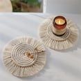 thumbnail image 2 of Dusknt Dog Fleece Rope Teaser Toy Clearance! Boho Style Handmade Macrame Made Of Cotton Creamy White, Free Shipping, 2 of 5
