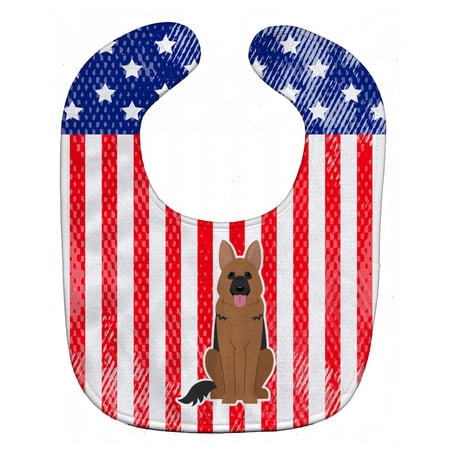 Patriotic USA German Shepherd Baby Bib