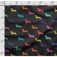 thumbnail image 2 of Soimoi Dog Print, Velvet Fabric, Decor Sewing Fabric by The Yard 54 Inch Wide,Decorative Fabric for Upholstery and Home Accents, Black, 2 of 5