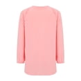 thumbnail image 6 of Endives Women's Long Sleeved T Shirt Retro Shirt V Neck Loose Thin Breathable Womens Top Spring Summer Pink, 6 of 7