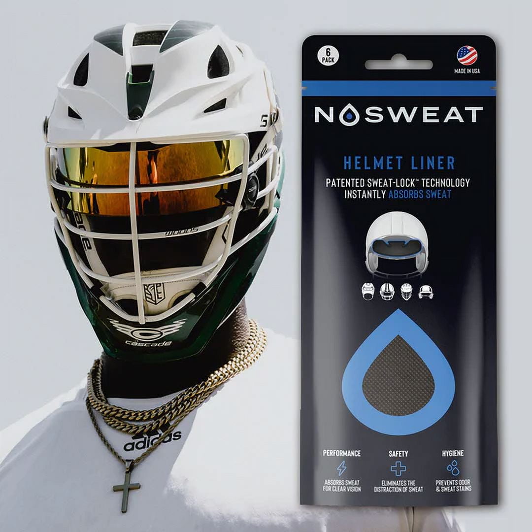 Helmet Sweat Liners - Patented SweatLock™ Sweatband For All Helmet Types by NoSweat - 25 Pack - Made in the USA