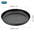thumbnail image 2 of Unique Bargains 9' Plastic Wave Round Plant Pot Saucer Flower Drip Tray, Black 4 Pack, 2 of 5
