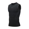 thumbnail image 3 of Migroa Mens Running Sport Tank Tops Gym Wicking Athletic Mesh Breathable Workout Sleeveless Shirts Base Layer Sports Workout Shirts for Basketball Black L, 3 of 5