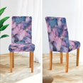 thumbnail image 3 of Yayeee 2 Pack Dining Chair Covers Stretch Parson Chairs Slipcovers Seat Protector, Watercolor Pink Marble Pattern, 3 of 6