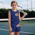 thumbnail image 3 of chaqlin Moon Capybara T-Shirt and Shorts Outfit Set for Girls 5-14 Years - Two Piece Summer Short Set Outfit - Girls Sleeveless Tank Top Running Walking Activewear, 3 of 7
