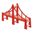 thumbnail image 1 of Red Plastic Train Track Bridge Toy for Kids Creative Play Compatible with Railway Sets Size 10.5x3.5x4.5 inches, 1 of 3