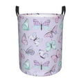 thumbnail image 6 of Picia Purple Butterfly Large Laundry Basket, Waterproof, Freestanding Laundry Hamper, Collapsible Tall Clothes Hamper with Extended Handles-Medium, 6 of 8