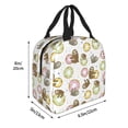 thumbnail image 2 of KLL Donut Sloth Print Insulated Lunch Bag Women, Reusable Cute Tote Lunch Box for Adult & Men, Leakproof Cooler Lunch Bags for Work Office Travel Picnic, 2 of 5