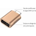thumbnail image 4 of USB C to USB Adapter (2-Pack), USB-C to USB 3.0 Adapter, USB Type-C to USB Adapter (Gold), 4 of 5