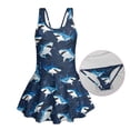 thumbnail image 5 of FUIALDOLG Cute Shark Ocean Animal Print Swimwear Girl One Piece Swimsuit with Skirt Age 3-14,Sleeveless Tank Tops Swimsuit for Holiday Party Pool Parties,12-13Y, 5 of 7