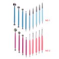 thumbnail image 2 of Stylus Tools 5pcs 2 Way DIY Silicone Ceramic Clay Indentation Tool y 4pcs Herramientas de bola de metal de doble punta - Azul 9 Piezas kenally HA2928-01B, 2 of 6