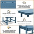thumbnail image 5 of KINGYES 5 Piece Patio Dining Set for 4, HDPE Outdoor Table and Chairs Set with Umbrella Hole, Navy, 5 of 9
