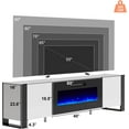 thumbnail image 6 of VANACC 80" Fireplace TV Stand with 40" Electric Fireplace for TVs up to 90", White, 6 of 7