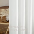 thumbnail image 5 of NICETOWN White Linen Curtains for Bedroom, Soft Faux Linen Textured Window Drapes Semi Sheer Light Filtering Rod Pocket Back Tab Vertical Drapes for Living Room, 42"x120", 2 Panels, 5 of 7