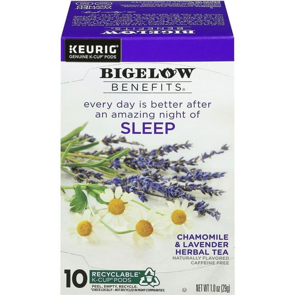 Bigelow Benefits Chamomile & Lavender Herbal Tea Single Serve K Cups - 10 ct (Pack of 1)