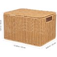 thumbnail image 4 of Cesta De Almacenamiento Tejida Con Tapa Y Marco Caja Organizadora Multifunción Para Ropa Y Artículos Diversos Ideal Para Hogar Y Oficina, 4 of 4