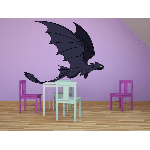 How to Train your Dragon Black Dragon Wall Decal Vinyl Sticker Art Home Decor Sticker Vinyl