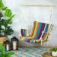 thumbnail image 2 of Northlight Striped Hammock Chair with Armrests -37" x 35.25 - Multi-Color, 2 of 9