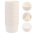 thumbnail image 2 of Xiao Hua 100 vasos de postre de 3 onzas, vasos desechables para pudín de helado, tazones compactos para refrigerios, vasos de papel blancos, 2 of 5